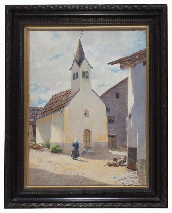 DIPINTO PAESAGGIO DI CARLO FERRARI
