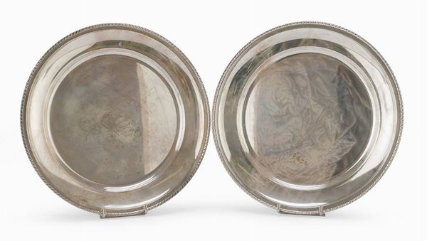 COPPIA DI PIATTI IN SILVERPLATED, ITALIA