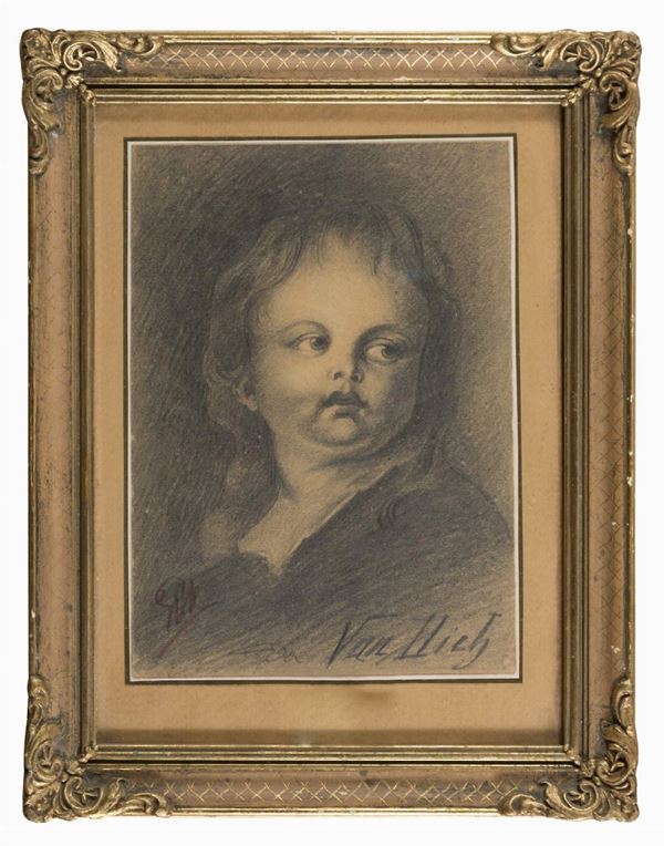 DISEGNO OLANDESE BIMBO F.TO VAN LICH