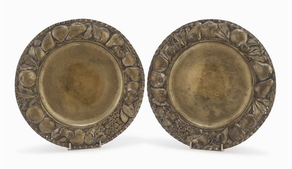 COPPIA DI PIATTI IN SILVERPLATED