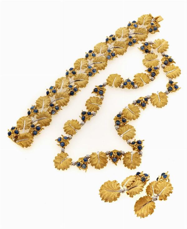 PARURE IN ORO CON ZAFFIRI, BUCCELLATI MILANO