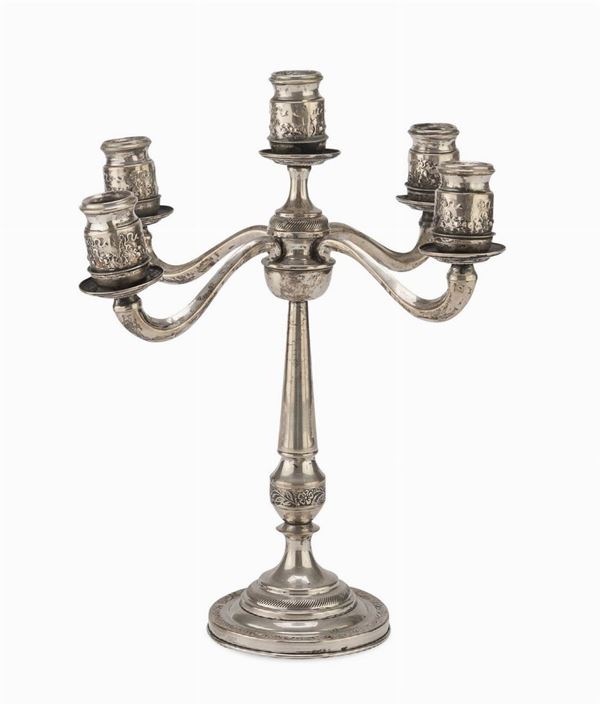 CANDELABRO IN ARGENTO, ITALIA
