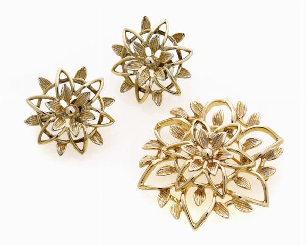 PARURE DI COPPIA DI ORECCHINI E SPILLA SARAH COVENTRY