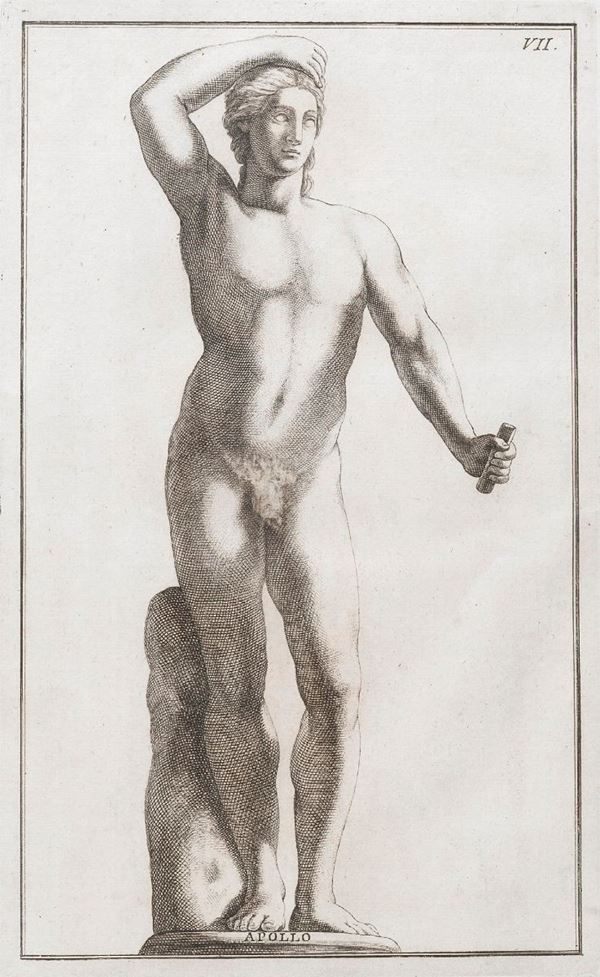 INCISIONE MONOCROMA APOLLO NEOCLASSICA