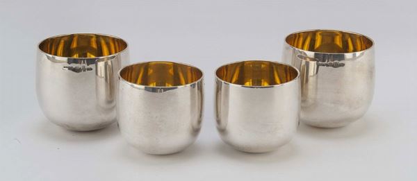 QUATTRO BICCHIERI IN ARGENTO, BULGARI ROMA