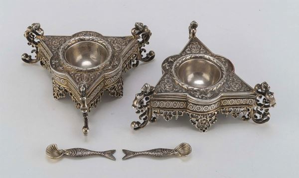 DUE SALIERE IN ARGENTO, STEFANI BOLOGNA