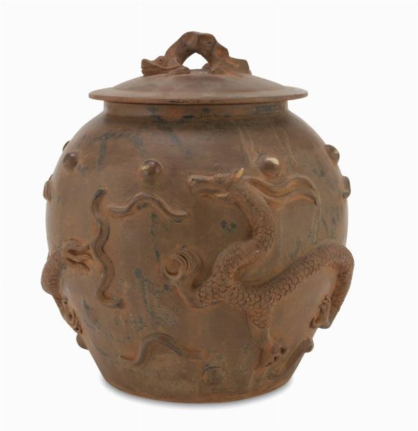 CACHEPOT IN TERRACOTTA, CINA