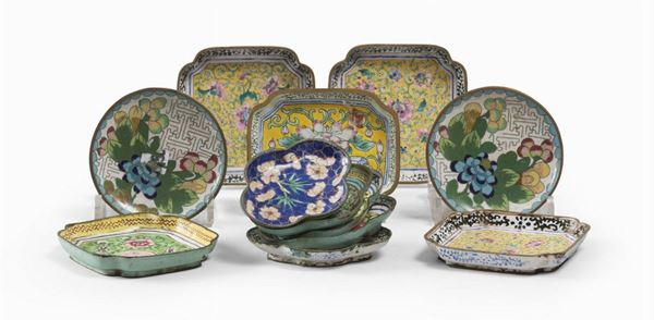 DODICI PIATTINI CLOISONN&#200;, CINA