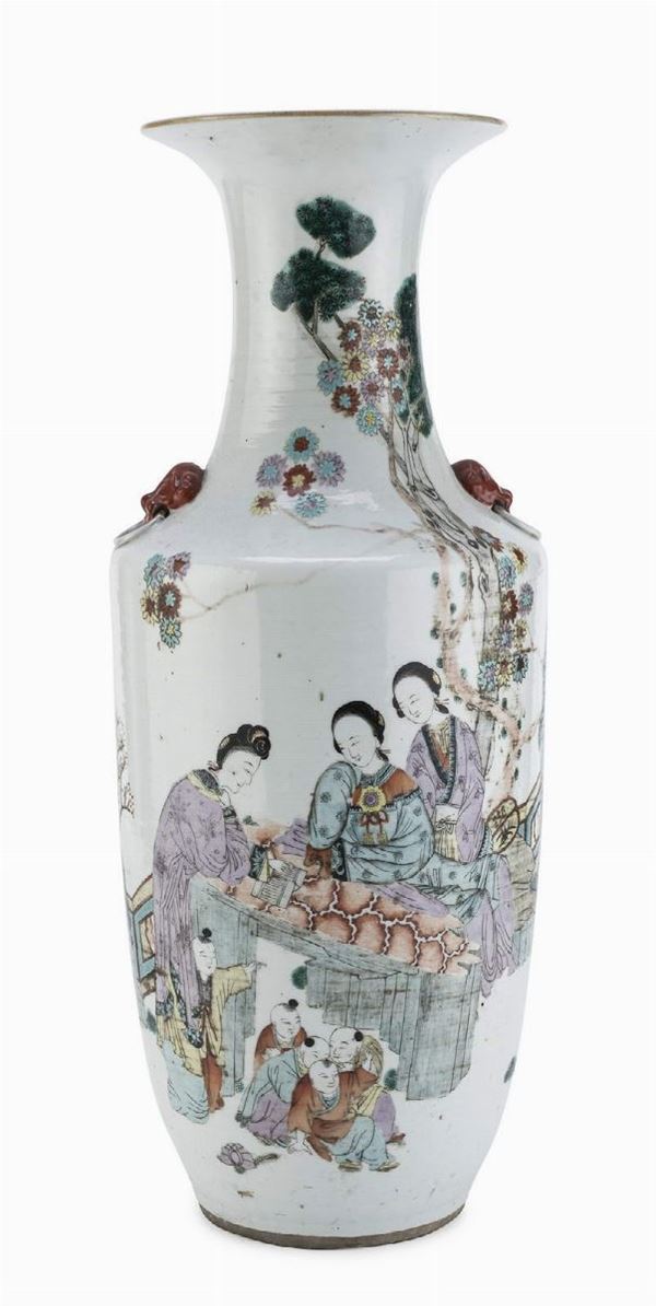 VASO PORCELLANA POLICROMA, CINA