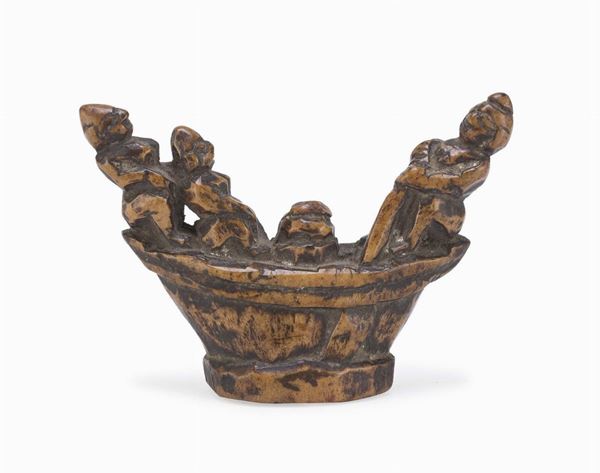 SCULTURA IN OSSO, ASIA CONTINENTALE XIX SECOLO