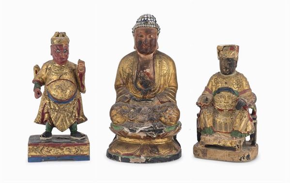 TRE SCULTURE BUDDHISTE, CINA