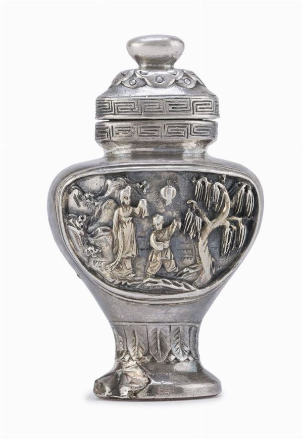 SNUFF BOTTLE ARGENTO, CINA