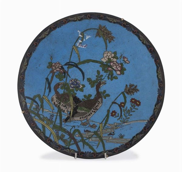 PIATTO A SMALTI CLOISONN&#200;, GIAPPONE