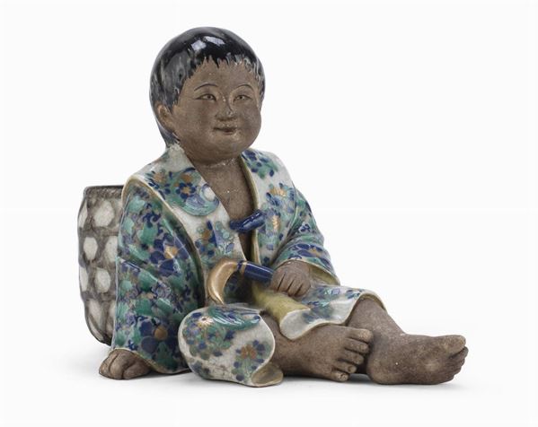 OKIMONO IN CERAMICA, KYOTO XIX SECOLO