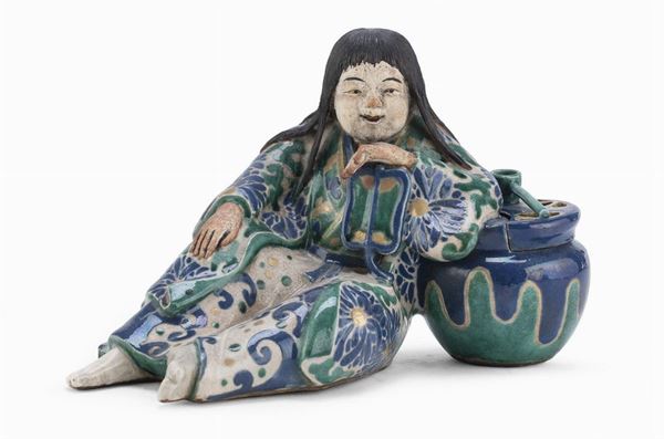 INCENSIERE IN CERAMICA, KYOTO XIX SECOLO
