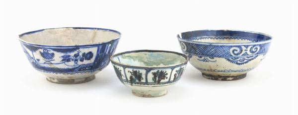 TRE CIOTOLE IN CERAMICA, MAROCCO