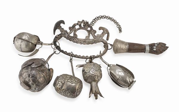 AMULETI PORTAFORTUNA IN SILVERPLATED, BRASILE