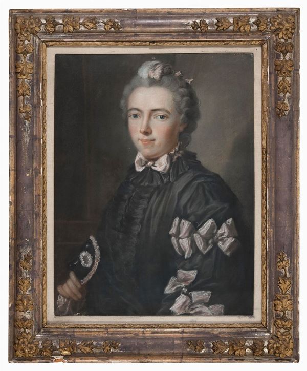 RITRATTO DI GIOVANE DONNA DI SEGUACE DI ROSALBA CARRIERA