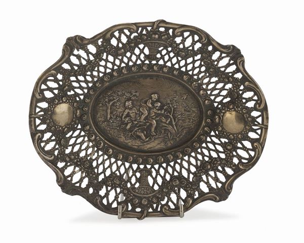 CESTINO IN ARGENTO, GERMANIA FINE XIX SECOLO