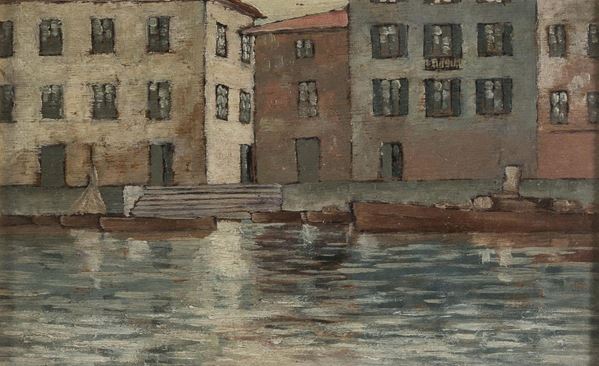 DIPINTO VEDUTA VENEZIANA ANNI &#39;30