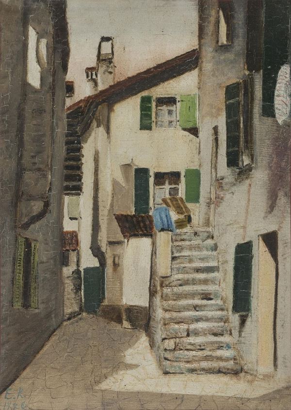 DIPINTO SCORCIO DI PAESE