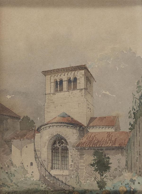 ACQUERELLO CHIESA DI PAESE
