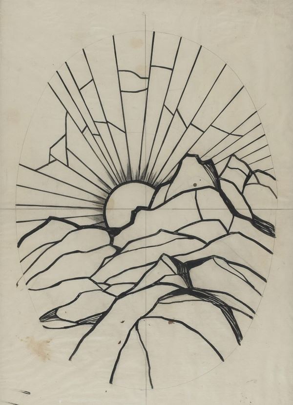 CARTONE PER VETRATA DI DUILIO CAMBELLOTTI