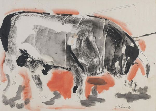 ACQUERELLO TORO ANNI '70