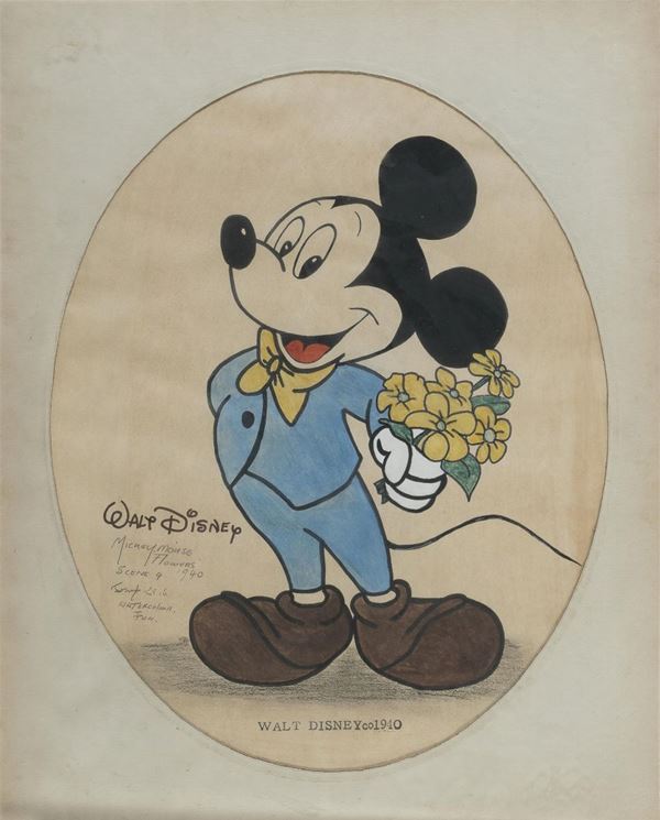 ACQUERELLO WALT DISNEY TOPOLINO