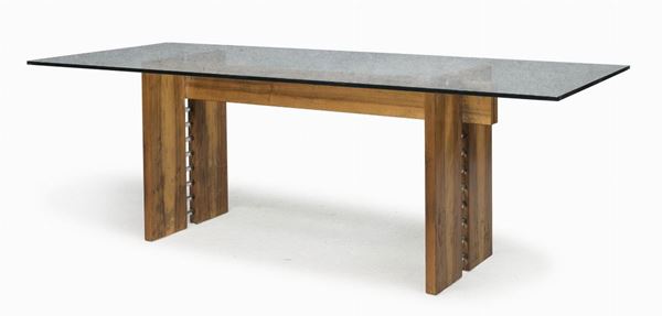TAVOLO IN NOCE, DESIGN PIERRE CARDIN ANNI &#39;70