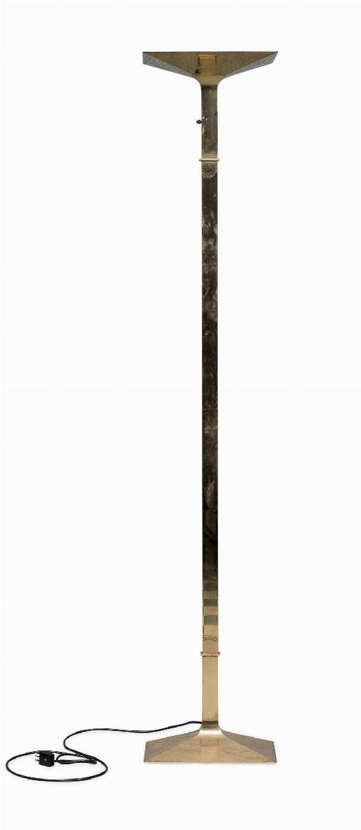 LAMPADA DA TERRA IN OTTONE, ANNI &#39;80