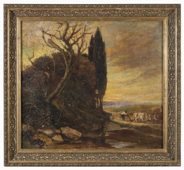 DIPINTO PAESAGGIO DI MARIO DE MARIA