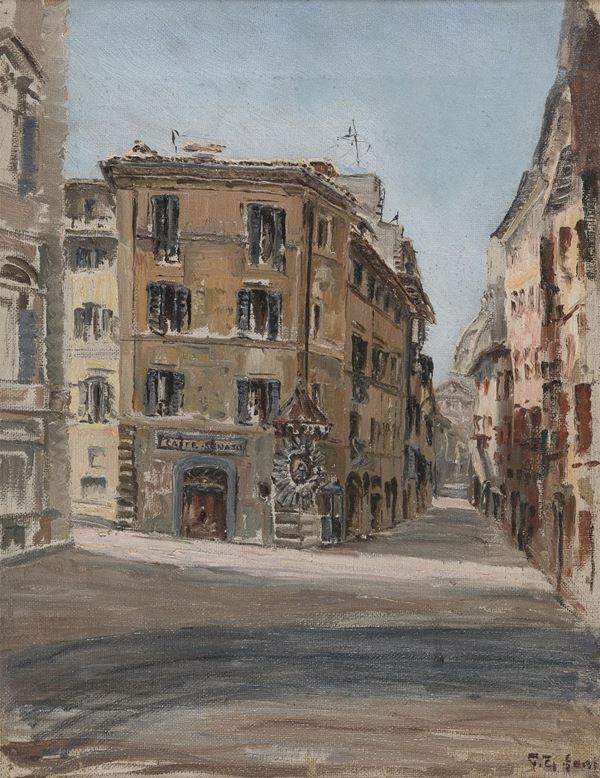 DIPINTO SCORCIO DI ROMA
