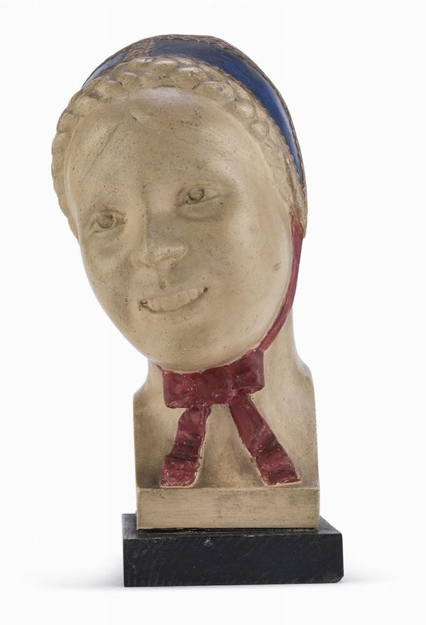 TESTA DI GIOVANE DESULESE IN TERRACOTTA