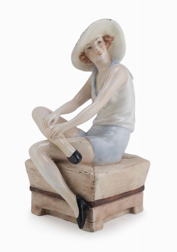CERAMICA FIGURA DI DONNA, ANNI &#39;50