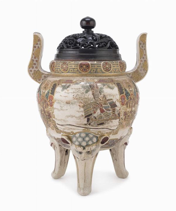 INCENSIERE IN CERAMICA SATSUMA