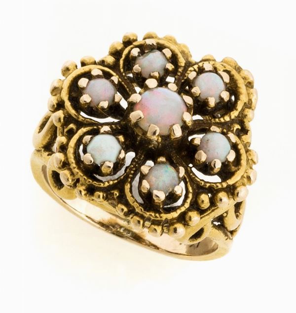 ANELLO CON OPALI AUSTRALIANI