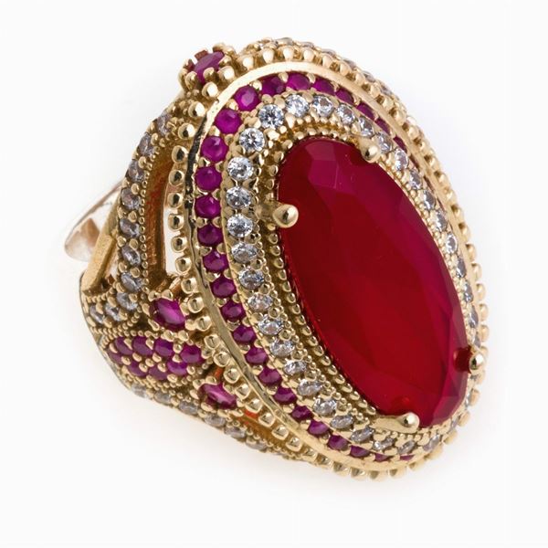 ANELLO STILE LIBERTY IN ARGENTO