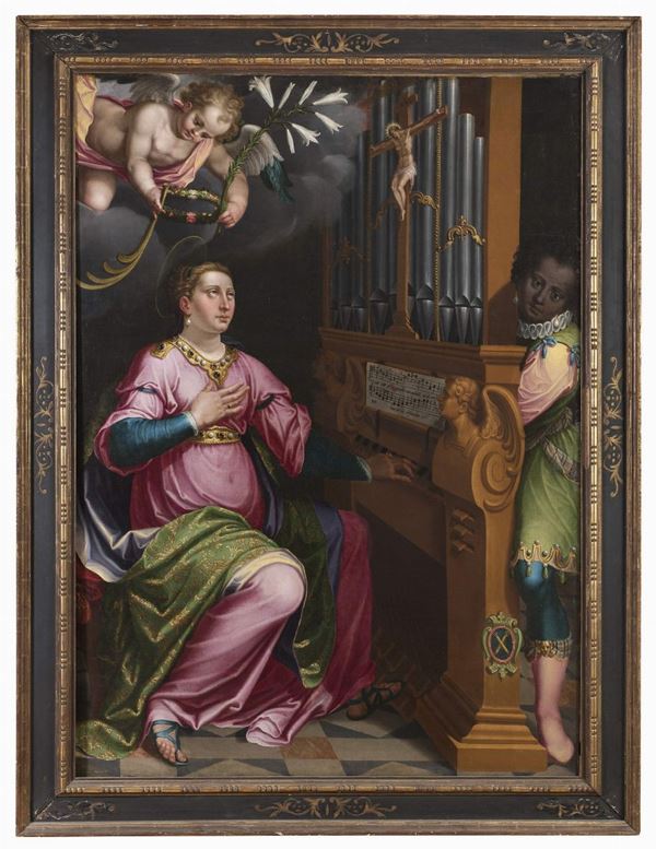DIPINTO SANTA CECILIA DI GIOVANNI PIETRO GNOCCHI