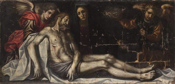DIPINTO LA PIET&#193; AMBITO DI FRANCESCO CURRADI