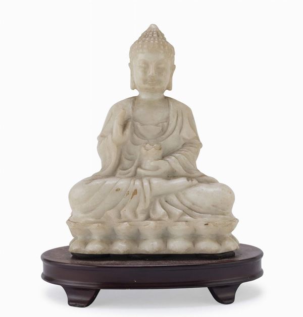 BUDDHA IN PIETRA DURA, CINA