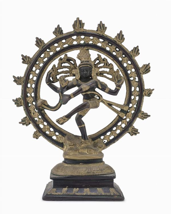 SCULTURA DI SHIVA IN BRONZO, INDIA