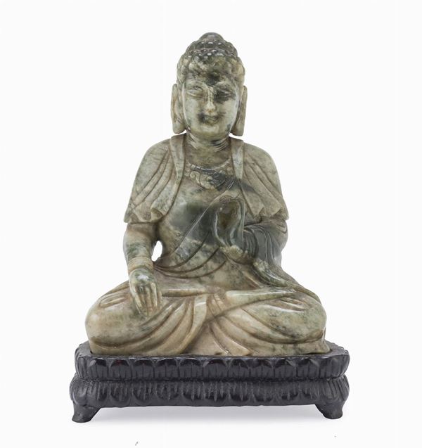 SCULTURA DI BUDDHA PIETRA DURA, CINA