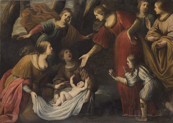IL RITROVAMENTO DI MOS&#200; AMBITO DI SEBASTIANO MAZZONI