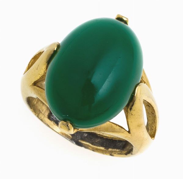 ANELLO TRIFARI CON GIADA