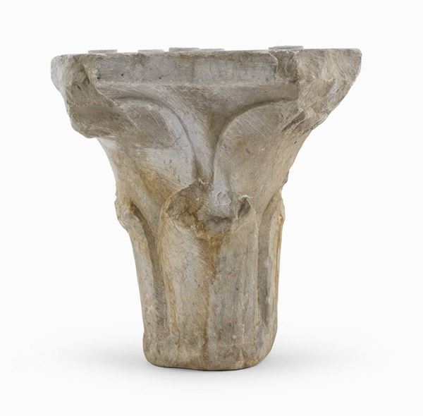 CAPITELLO IN MARMO BIANCO, PERIODO GOTICO