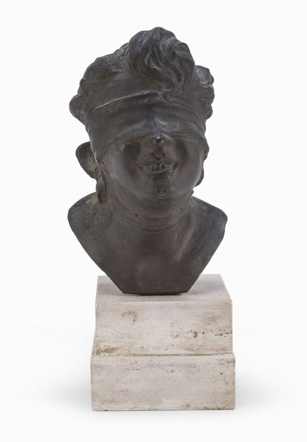 DEA BENDATA IN BRONZO