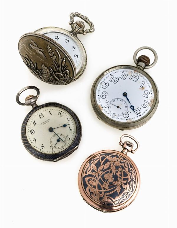 QUATTRO OROLOGI DA TASCA, MARCA LUCERNE, RAVAUD E VIGCANTA