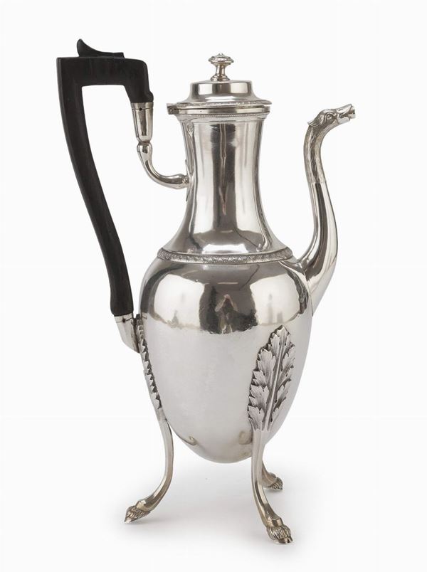 CAFFETTIERA IN ARGENTO, FRANCIA 1798 ca.