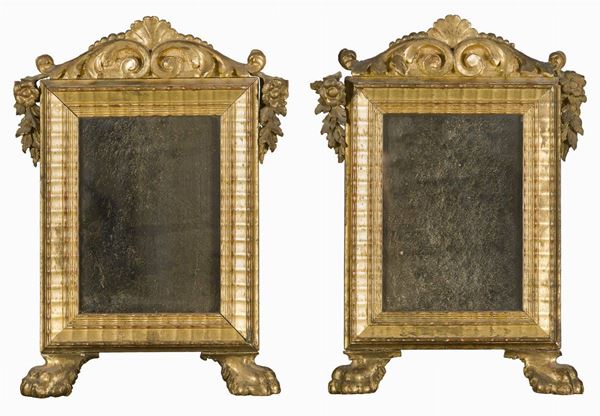 COPPIA DI SPECCHIERINE IMPERO